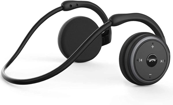 Bluetooth Headphone Sport Running Earphone, Zero Pressure and Pocket Size Design Wireless Foldable Headphone with HiFi Stereo Sound, Clear Voice Capture Technology, Built-in Noise Canceling Mic(Black)