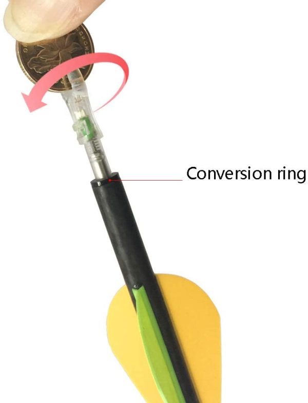 Domilay Automatically LED Lighted Nock Fits G, X, and S Series Arrows with 4.2mm/165 Inside Diameter with Conversion - Image 6