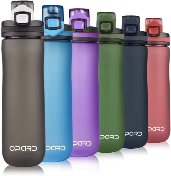 Opard Sports Water Bottle, 600ml BPA Free Non-Toxic Tritan Plastic Drinking Bottle with Leak Proof Flip Top Lid for Gym Yoga Fitness Camping - Image 5