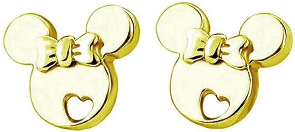 findout 925 sterling silver hollow Mickey Mouse earrings .for women girls .(s1480) - Image 3