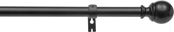 Curtain Rod with Round Finials, 91 to 182 cm, Black - Image 7