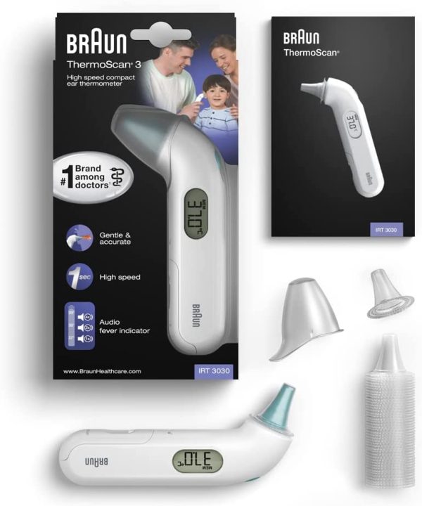 Braun ThermoScan 3 Ear Thermometer (Professional Accuracy, Audio Fever Indicator Reliable, Temperature Screening, Fever, Fast, Easy to Use, Hygienic, Baby, Adults) IRT3030 - Image 5