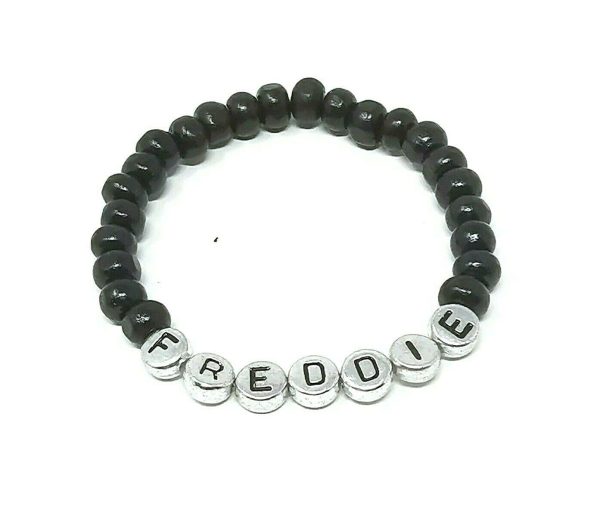 Girl or Boy Personalised Wooden Surfer Bracelet Name Choice Of Colour Birthday - Image 2