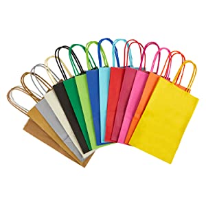 FANTASTIC QUALITY PAPER PARTY BAGS - CHOOSE YOUR COLOUR & QUANTITY