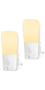 LOHAS 2 Pack Plug in Night Light Motion Sensor