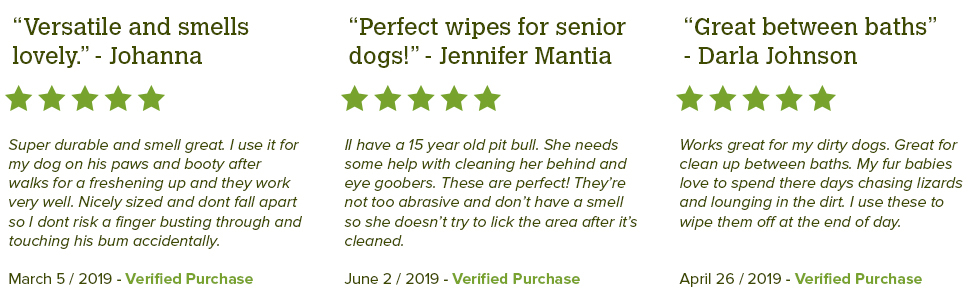 dog grooming wipes