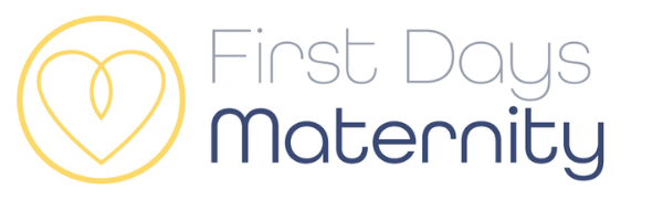 First Days Maternity Supplies logo, postpartum recovery products, hospital bag essentials