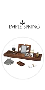 Temple Spring Dark Bamboo Bath Caddy