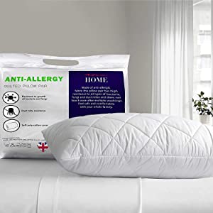 PREMIUM PILLOWS WITH QUILTED COVERS PREMIUM PILLOWS WITH QUILTED COVER pack of 1 hollow fiber pillow