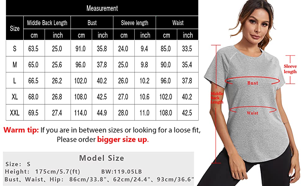 Ladies Workout Short Sleeve Shirts, Quick Dry Fitness Activewear