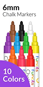 Bold Tip Chalk Markers (Pack of 10)