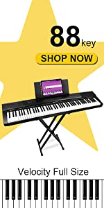 88 keys piano keyboard