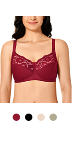 Wireless Comfort Cotton Lace Bra