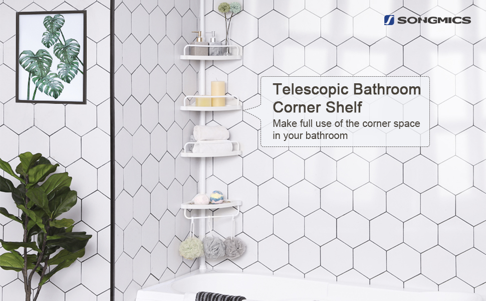 Telescopic Bathroom Corner Shelf