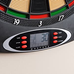 Electronic dartboard digital display with sleep mode