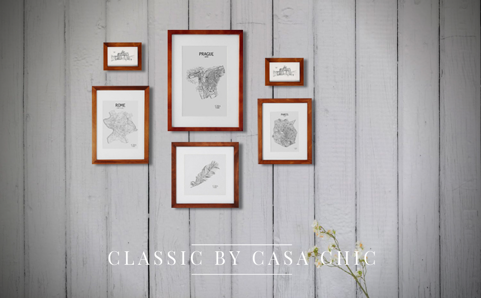 Classic by Casa chic rustic brown photo frames