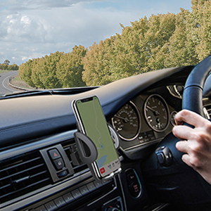 mobile phone holder for car will keep the phone secure in place without blocking your line of sight.