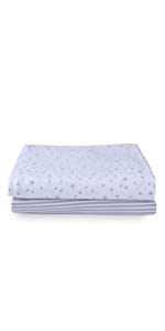 Stars & Stripes 2 Pack Fitted Cot Sheets - 60 x 120 cm