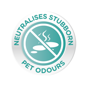 Neutralises stubborn pet odours