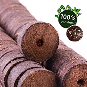 OwnGrown Coco Coconut Coir Plant Starter Pellets Seeds Peat Free Soil Compost Sowing Fertiliser 