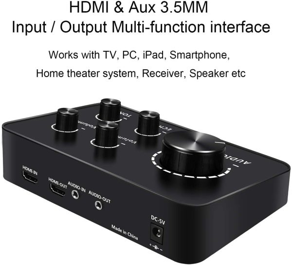 Portable Karaoke Microphone Mixer System Set, with Dual UHF Wireless Mic, HDMI & AUX In/Out for Karaoke, Home Theater, Amplifier, Speaker - Image 2