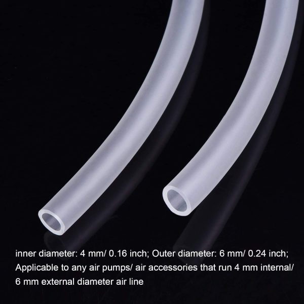 Clear PVC Tube, 10 Metre Air Hose Pipe Clear Flexible, Aquarium Pond Hose, Fuel Hose, Oil Hose, 4mm ID x 6mm OD Water/Air Hose Pipe - Image 2