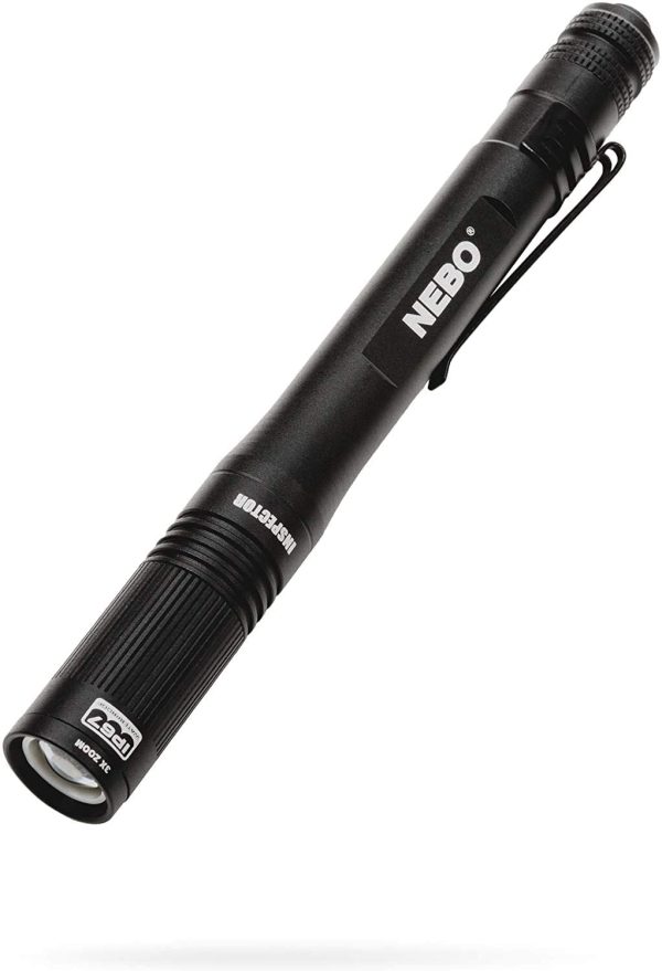 NEBO NE6737 Big Larry 2 Powerful Flashlight, Black & NB6713 Inspector Powerful Waterproof Pocket Light, Black - Image 4