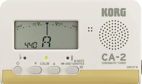 KORG CA-2 Chromatic Digital Tuner for Stringed, Woodwind and Brass Instruments - White - Image 4