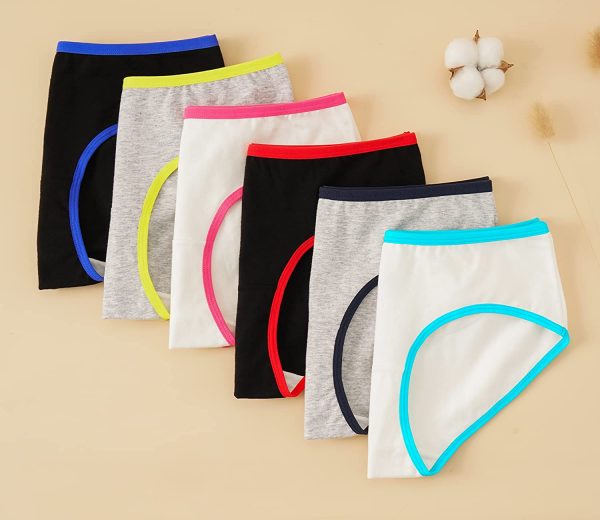 INNERSY Teen Girls Knickers Soft Cotton Underwear Mid Waist Assorted Panties for Teenager Age 10-16 (Pack of 6) - Image 2