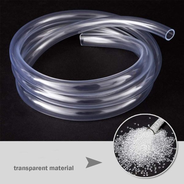 Clear PVC Tube, 10 Metre Air Hose Pipe Clear Flexible, Aquarium Pond Hose, Fuel Hose, Oil Hose, 4mm ID x 6mm OD Water/Air Hose Pipe