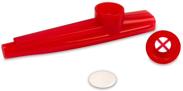 CASCHA Kazoo Red, made of durable material: plastic, effect instrument for joyful music-making