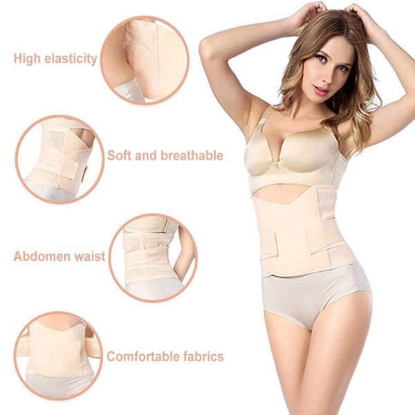 HIDARLING Postpartum Support Recovery Belly Belt Body Shaper Corset Belt with High Elastic for Women and Maternity Recovering from Birth, Waist Trainer Belts (S, Black)