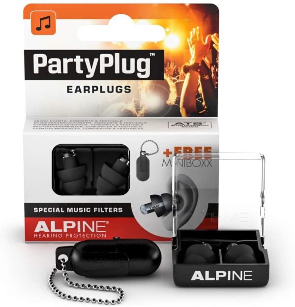 Alpine PartyPlug Ear Plugs - Safely enjoy Parties, Music Festivals and Concerts - Great music quality - Comfortable & hypoallergenic - Reusable earplugs - Black - Image 6