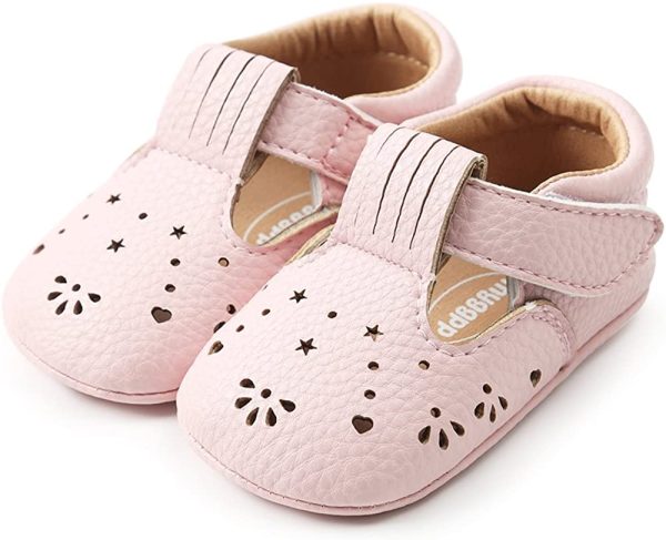 ESTAMICO Baby Girls Sneakers PU Leather Anti-Slip Summer Infant Prewalker Shoes - Image 4