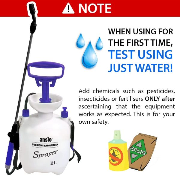 Garden Sprayer 2 litre Pressure Sprayer Pump Action, Weed Killer,Water Pump Sprayer, Ideal with Pesticides, Insecticides, Fungicides - Sprayer with Fiber Glass Lance - Image 5