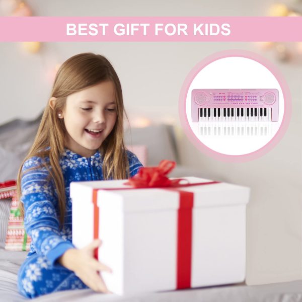 Piano Keyboard, 37-Keys Upgrade Color Electronic Kids Piano with 4 Animals Sound Portable Music Keyboard Educational Musical Piano Ideal Xmas Gifts for 3-8 Years Old Boys Girls Beginner (Shine Pink) - Image 4