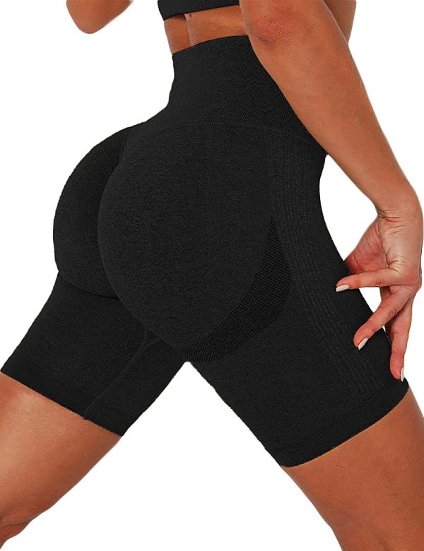 CROSS1946 Women's Seamless Scrunch Butt Shorts Booty Butt Lifting Yoga Shorts Sexy Workout Leggings - Image 2