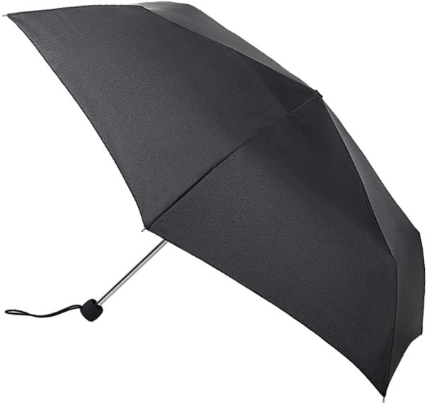 Small Portable Compact Black Umbrella with Manual Folding Mechanism - Image 3