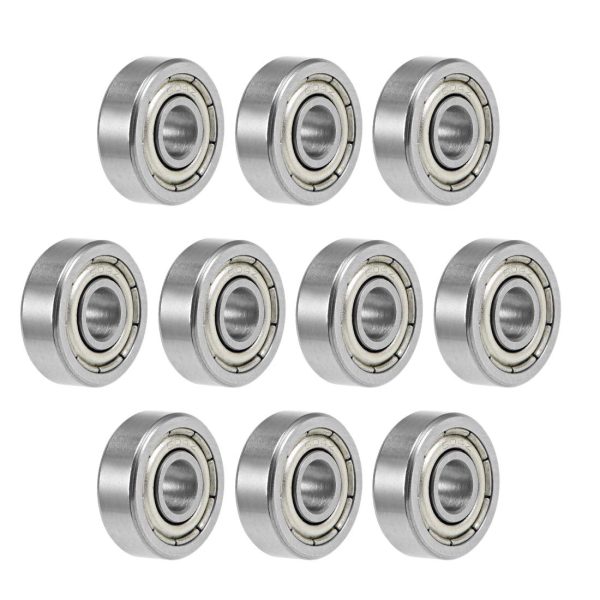 sourcing map 604ZZ Deep Groove Ball Bearings 4mm x 12mm x 4mm Double Shielded Chrome Steel Z2 10pcs