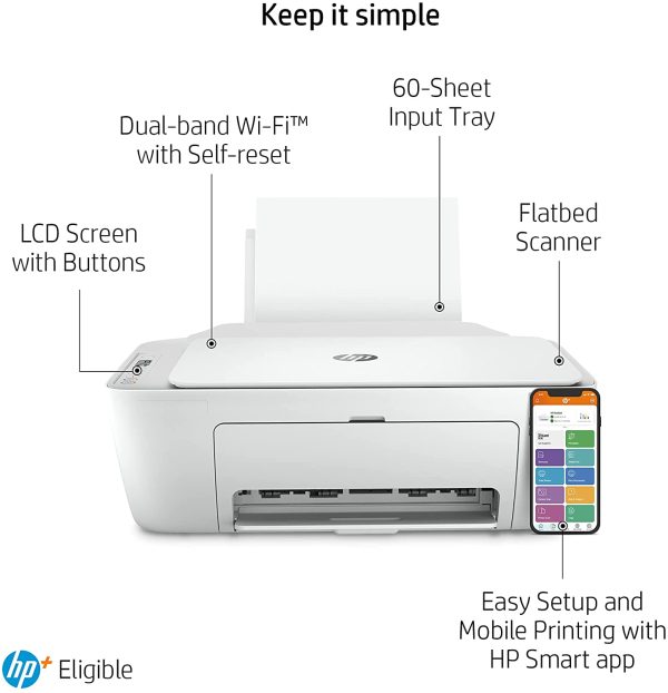 DeskJet 2710e All-In-One Colour Printer with 6 Months of Instant Ink with +