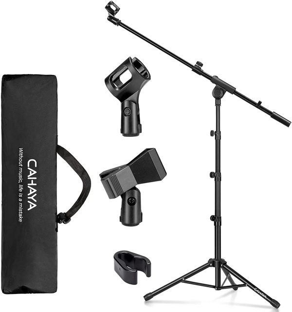 CAHAYA Tripod Boom Sheet Microphone Stand Metal Portable with Carrying Bag, for Performance Singing Speech Wedding Stage and Outdoor CY0239 - Image 8