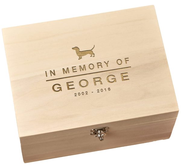 Personalised Wooden Dog, Cat, Rabbit, Hamster, Horse, Pet Memorial Keepsake Box - In Memory Of - Image 5