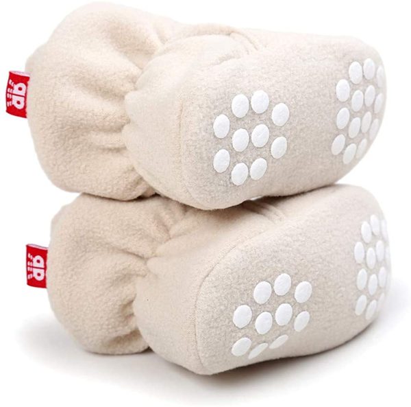 LACOFIA Baby Boys Girls Anti-Slip Soft Sole Slipper Booties Infant Winter Crib Shoes - Image 2