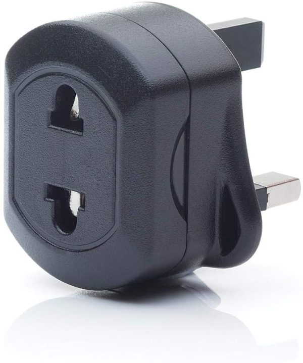 EU 2 Pin To UK 3 Pin Fused Adaptor Plug For Shaver/Toothbrush Q4U 1X Black adapter European to UK Adapter EU/US to UK Plug Adaptor