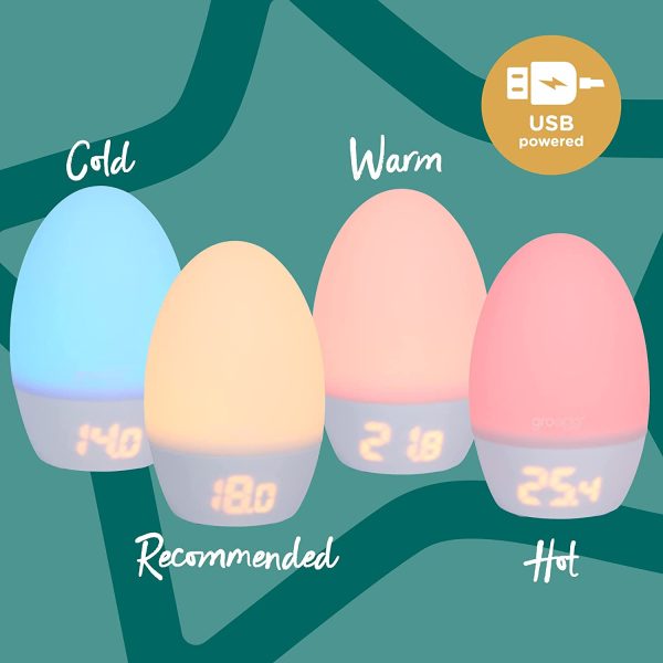 Tommee Tippee GroEgg2 Digital Colour Changing Room Thermometer and Night Light, USB Powered - Image 7