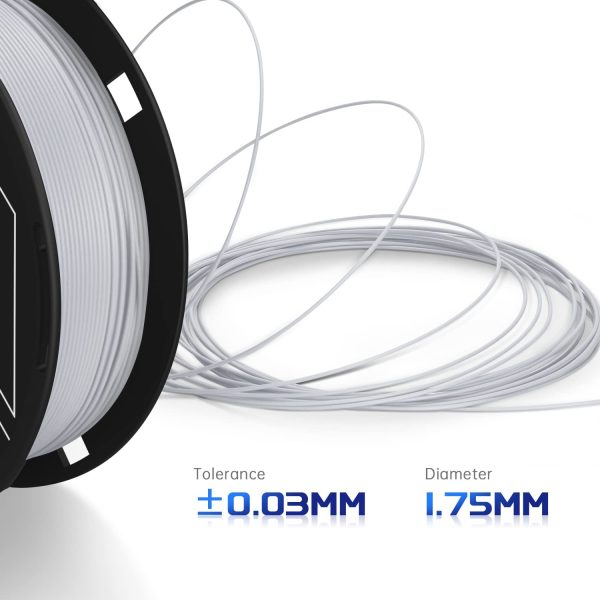 PLA Filament 1.75mm, 3D Printer Filament PLA Matte Dimensional Accuracy +/- 0.03 mm 1kg Spool (2.2 lbs) Grey - Image 4