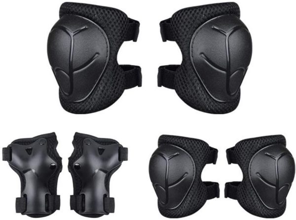 Kids Sports Protective Gear Set,6PCS Wrist Guard Knee Elbow Pads for Children Protection Skateboard Inline Roller Skating Biking Riding Scooter - Image 2