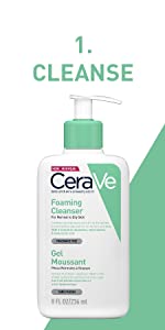 CeraVe; Foaming; Cleanser; Niacinamide; Wash; Face; Body; Sensitive; Oily; Combination; Skin