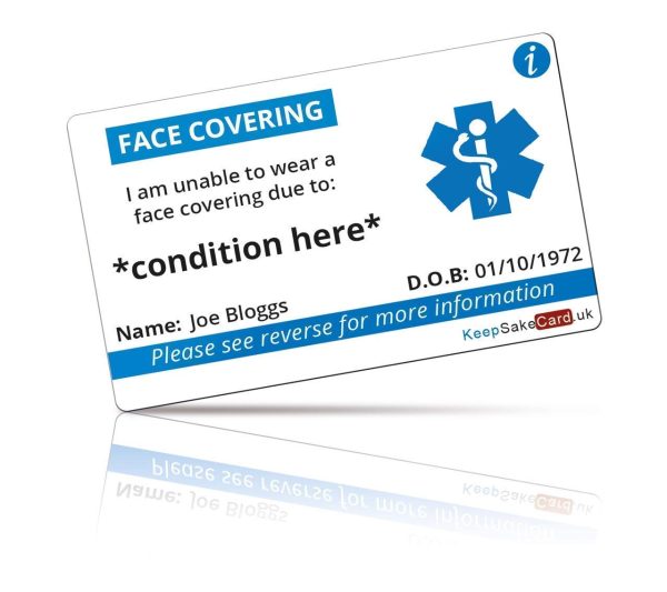 Face Mask Exemption Card - FULLY PRINTED - NO PEN REQUIRED - Image 4