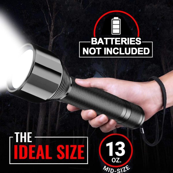 REHKITTZ LED Torch Super Bright 3000 Lumens Torches Long Working Time Camping Torch 5 Light Modes Flashlight Adjustable Focus Tactical Torch - Image 6